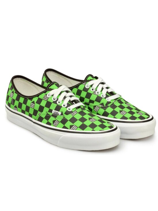 Vans x Dover Street Market OG Authentic LX DSM Checkerboard (Fluro Green) - Picture 3 of 13